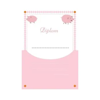 Diplom s prasátkem - A5 DIP-040-A5 Nižší cena pro více kusů!