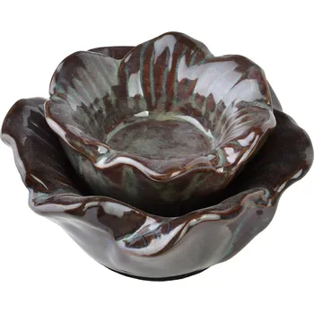 Svícen Keramický svícen Yarine 6 cm fialový/zelený