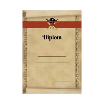 Pirátský diplom - A5 DIP-006-A5 Nižší cena pro více kusů!