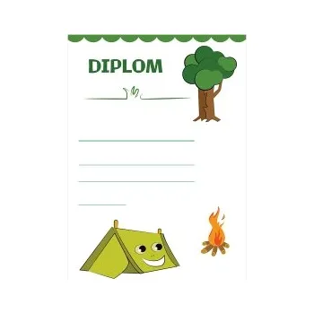 Táborový diplom se stanem - A5 DIP-036-A5 Nižší cena pro více kusů!