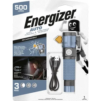 Svítilna Energizer Auto Metal Light LED kapesní svítilna, napájeno akumulátorem, 500 lm