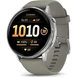 Garmin Venu 4 45mm, Stříbrné/Šedo-stříbrný řemínek