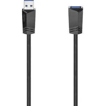 elektrický kabel Hama USB kabel USB 3.2 Gen1 USB-A zástrčka, USB-A zásuvka 1.50 m černá 00200628