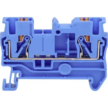 TRU COMPONENTS TC-JPT4 Blue průchodková svorka 6.2 mm rychlé připojení Pólů: 2 0.2 mm² 4 mm² modrá 1 ks
