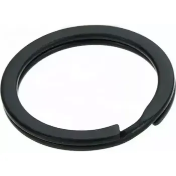 Kroužek na klíče 30mm černý plochý