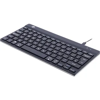 Klávesnice R-GO Tools Compact Break (RGOCOUKWDBL) kabelový klávesnice UK anglická, QWERTY černá ergonomická