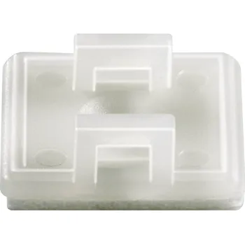 Stahovací páska TRU COMPONENTS TC-HC18T203 úchytka samolepicí 1593048 Průměr kabelového svazku (rozsah) 7 mm (max) 4cestný vstup pro provlečení transparentní 1 ks