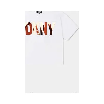 Dámské tričko DKNY T-Shirt D35T08 D Bílá Regular Fit 16Y