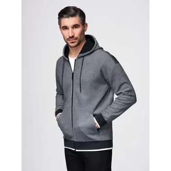 Pánská mikina Pánská měkce strukturovaná mikina s kapucí - černá V1 OM-SSZP-0191 - S