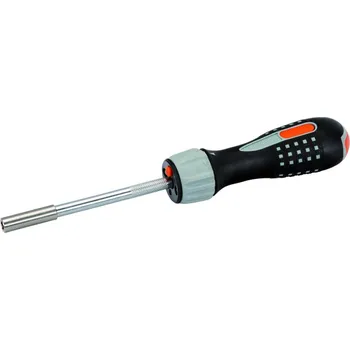 Šroubovák Ráčnový šroubovák, Držák bitů s LED osvetlením, 6 bitů v zásobníku