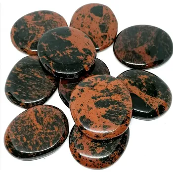 Sběratelství Obsidián moka /mahagonový/ placičky - hmatky