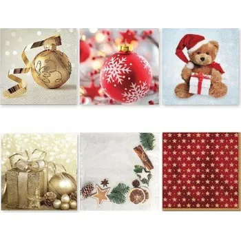 Papírový ubrousek ARGUS Vánoční ubrousky 3 vrstvé MIX 19038104