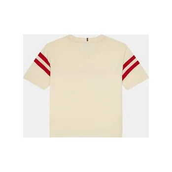 Pánské tričko Tommy Hilfiger T-Shirt Monotype Varsity KG0KG07717 D Béžová Relaxed Fit 10Y
