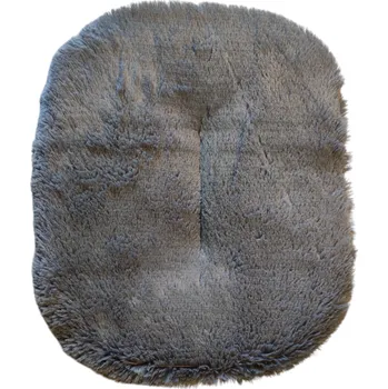 Pelíšek pro psa Polštář pro domácí mazlíčky - šedý s delším vláknem - 40 x 35 cm