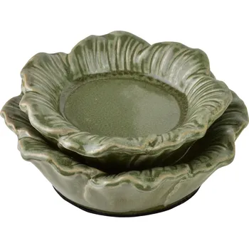 Svícen Keramický svícen Yarine 7 cm zelený