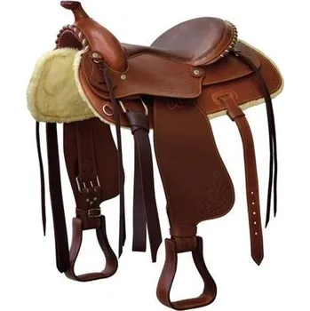 Jezdecké sedlo Westernové sedlo Lakota Nubuk, hnědé, vel. 16"