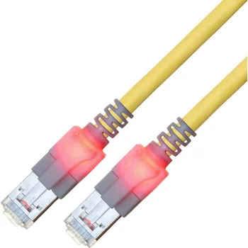 Datový kabel Easylan CS1OYCDCD0020 RJ45 síťové kabely, propojovací kabely CAT 6 S/FTP 2.00 m žlutá dvoužilový stíněný, bez halogenů, samozhášecí 1 ks