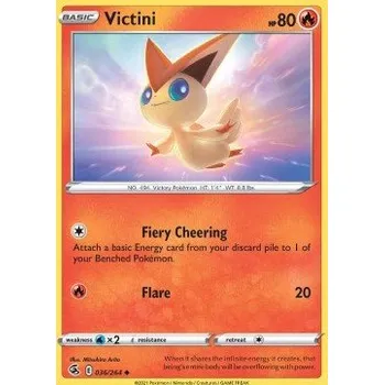 Sběratelská karetní hra Pokémon FST 036/264 Victini - Fusion Strike Stav: Near Mint, Verze: REVERSE HOLO