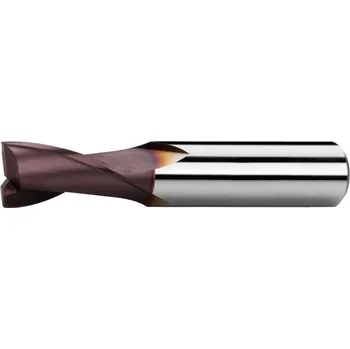 Fréza Fréza pro drážky per krátká, dvouzubá, nesouměrná, 25°, typ N, hladká stopka, povlak TiAlN 2 48 4 2 6