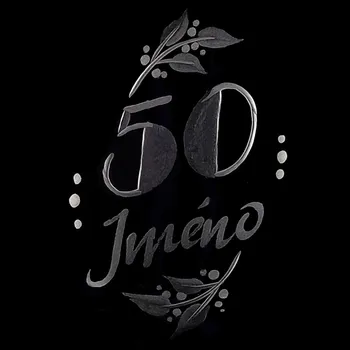 Sklenice rytina 50 výročí se jménem - ručně ryté (broušené), dárková krabička