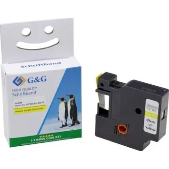 Kotouček do pokladny a tiskárny štítků páska do štítkovače G a G BB-D-G-D1-45018 kompatibilní náhradní DYMO 45018 Barva pásky: žlutá Barva písma: černá 12 mm 7 m