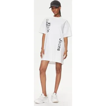 Dámské šaty Calvin Klein Jeans Každodenní šaty J20J223042 Bílá Oversize S