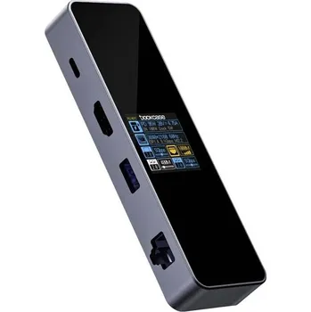 Dockcase USB-C® dokovací stanice DBP61L Vhodné pro značky (dokovací stanice pro notebook): univerzální Integrovaný displej, vč. funkce nabíjení, napájení USB-C®