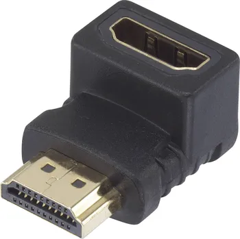 Audio kabel HDMI adaptér [1x HDMI zástrčka - 1x HDMI zásuvka] Zahnutý o 90° směrem nahoru pozlacené kontakty SpeaKa Professional