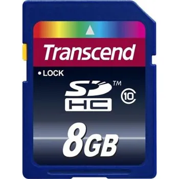 Paměťová karta Karta SD SDHC 8 GB Ano MLC Transcend -40 → plus 85°C