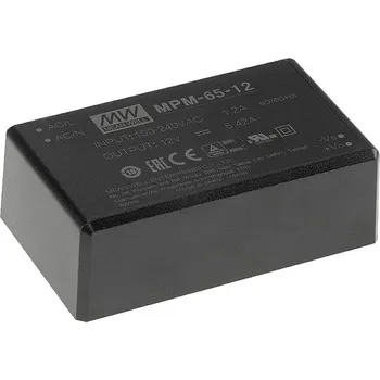 Měnič napětí MEAN WELL MPM-65-48 AC/DC zdroj do DPS 48 V/DC 65.3 W