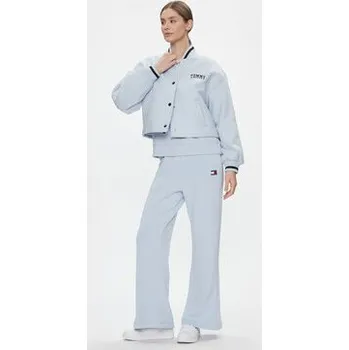 Dámské kalhoty Tommy Jeans Teplákové kalhoty DW0DW17312 Světle modrá Wide Leg L