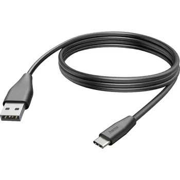 Prodlužovací kabel Hama Nabíjecí kabel USB USB 2.0 USB-A zástrčka, USB-C ® zástrčka 3.00 m černá 00201597