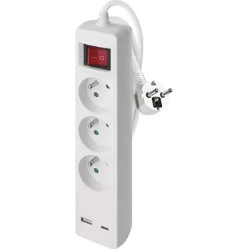 Prodlužovací přívod 3 zásuvky 2m EMOS PC1312CU