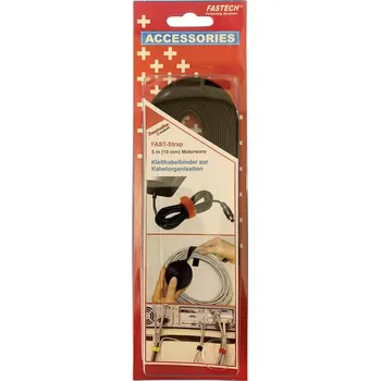 Zip FASTECH® 696-330C pásek se suchým zipem ke spojování háčková a flaušová část (d x š) 5000 mm x 10 mm černá 5 m