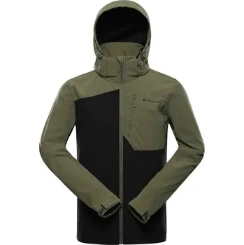 Pánská bunda Pánská outdoorová bunda ALPINE PRO RENT XXL Khaki, Černá