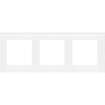 vypínač Rámeček 3 násobný, skleněný bílé matné sklo KONTAKT SIMON TRN3/170