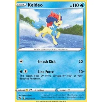 Volný čas Pokémon ASR 045/189 Keldeo - Astral Radiance Stav: Near Mint, Verze: REVERSE HOLO