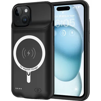 Pouzdro na mobilní telefon Techsuit - Pouzdro na baterii Power Pro MagSafe - iPhone 15 Plus - 8500mAh - černé