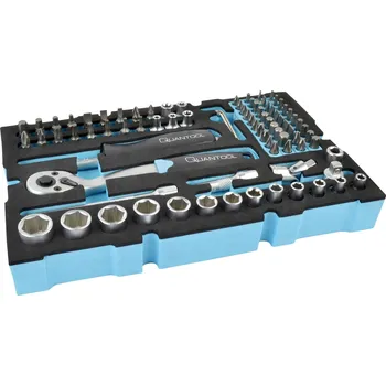 Sada nářadí Brüder Mannesmann QUANTOOL sada nástrčných klíčů, 1/4 (6,3 mm), 85dílná, Q25002