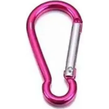 Jištění Karabina ELOX 45mm růžová na klíče i jiné předměty
