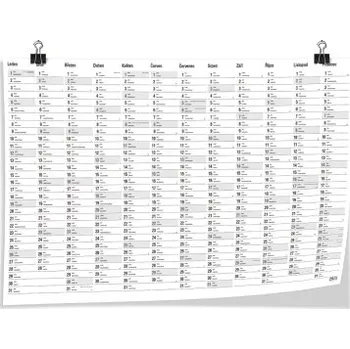 Kalendář Nástěnná mapa A2, černobílá 2026 2026 NMP-01-A2-2026 Nižší cena pro více kusů!