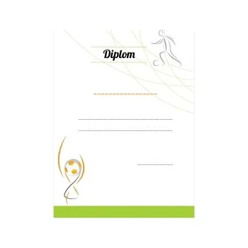 Sportovní diplom - Fotbal, silueta - A4 DIP-018-A4 Nižší cena pro více kusů!