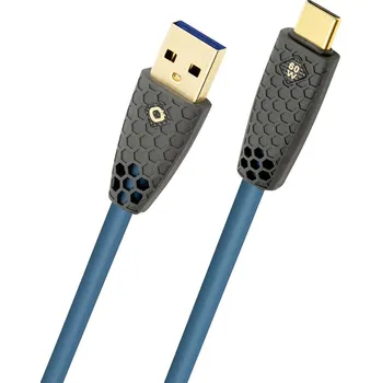 Mobilní telefon Oehlbach USB kabel USB-A zástrčka, USB-C ® zástrčka 0.5 m petrolejová stínění pletivem D1C9560