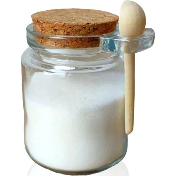 Dóza na potraviny Zeller Present Skleněná dóza s korkovým uzávěrem a lžičkou, 240ml CUKŘENKA