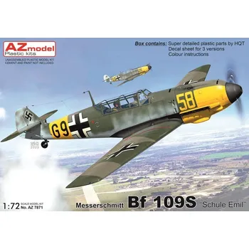 Plastikový model 1:72 Messerschmitt Bf 109 S „Schule Emil“