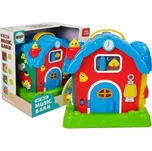 LEAN Toys Dětská stodola pro zvířata se zvuky - červená