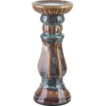 Svícen Keramický svícen Yarine 25,5 cm hnědý