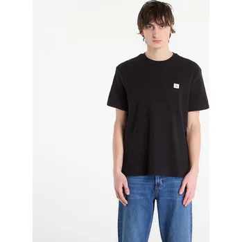 Oblečení a móda Tričko Calvin Klein Jeans Ss Waffle Badge Crew Tee Black M