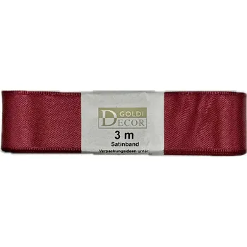 Stuha Stuha taftová Classic Bordeaux bordová 25mm x 3m (7,-Kč/m) (Stuha taftová, barva bordó, oboustranná, tkaním zesílené okraje, skládaná)