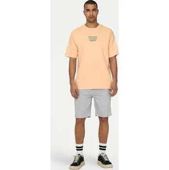Pánské tričko Only & Sons T-Shirt Kenny 22028736 Růžová Relaxed Fit S